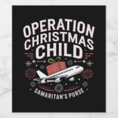 クリスマスの子おもしろい家族の照合 ワインラベル (シングルラベル)