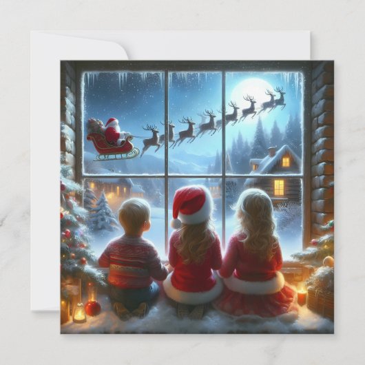 クリスマスの子ども シーズンカード (正面)