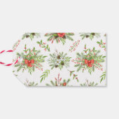 クリスマスの子ぶたが引っ張るスレッド ギフトタグ (裏面横)