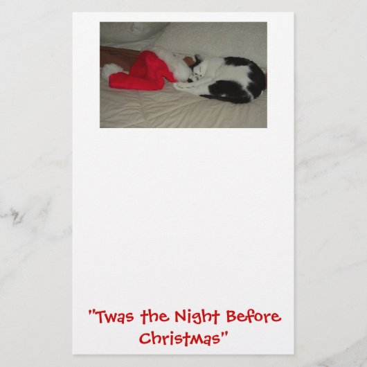 クリスマスの子ネコの前の晩 便箋 (正面)