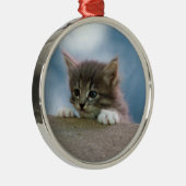 クリスマスの子ネコ メタルオーナメント (右)