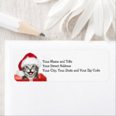 クリスマスの子ネコ ラベル (インサイチュ)