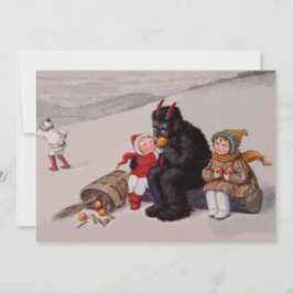 クリスマスの子供たちと戯れるクランプス