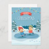 クリスマスの子供たち シーズンカード (正面/裏面)