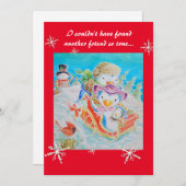 クリスマスの子供のカードを友人のために。 シーズンカード (正面/裏面)