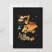 クリスマスの子供の男の子よちよちよちトラック建築ヴェヒ 招待状 (正面)