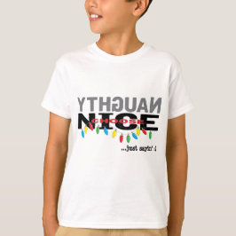 クリスマスの子供のTシャツ「いけなNICEを選択」 Tシャツ
