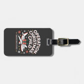 クリスマスの子供サマリア人の財布の操作 ラゲッジタグ (正面横)