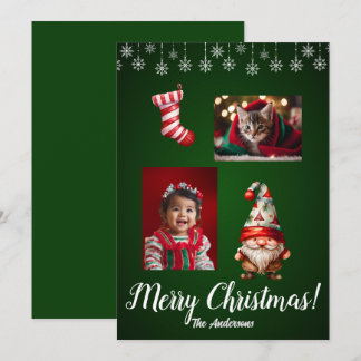 クリスマスの子供、メリークリスマス！ クリスマスカード 招待状