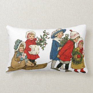 クリスマスの子供 ランバークッション