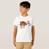 クリスマスの子牛と牛 Tシャツ (正面フル)