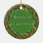 クリスマスの子牛 セラミックオーナメント (裏面)