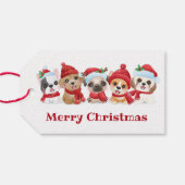 クリスマスの子犬たち ギフトタグ (裏面横)