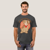 クリスマスの子犬の友達 Tシャツ (正面フル)