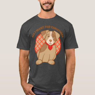 クリスマスの子犬の友達 Tシャツ