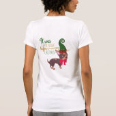 クリスマスの子犬イラストレーション Tシャツ (裏面)