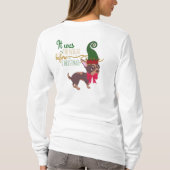 クリスマスの子犬イラストレーション Tシャツ (裏面)