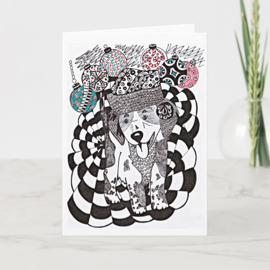 クリスマスの子犬カード シーズンカード (正面)