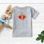 クリスマスの子犬ジンジャーブレッド名レターH男の子 ベビーTシャツ