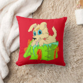 クリスマスの子犬 クッション (ブランケット)