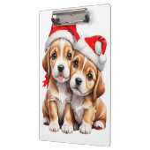 クリスマスの子犬 クリップボード (左)