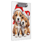 クリスマスの子犬 クリップボード (右)