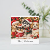 クリスマスの子犬 シーズンカード (スタンド正面)