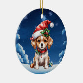 クリスマスの子犬 セラミックオーナメント (右)