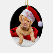 クリスマスの子犬 セラミックオーナメント (右)