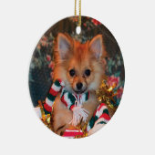 クリスマスの子犬 セラミックオーナメント (右)