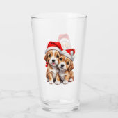 クリスマスの子犬 タンブラーグラス (裏面)