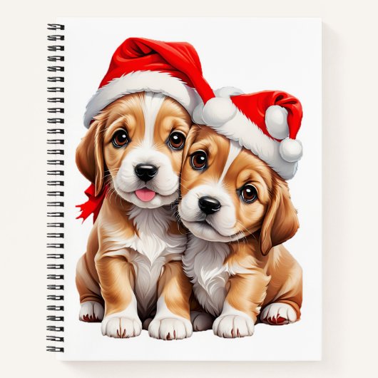 クリスマスの子犬 ノートブック (正面)