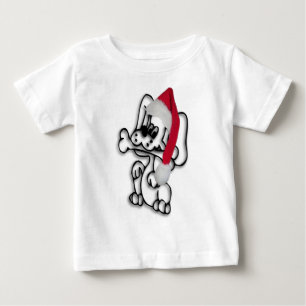 クリスマスの子犬 ベビーTシャツ
