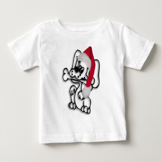 クリスマスの子犬 ベビーTシャツ (正面)