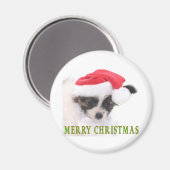 クリスマスの子犬 マグネット (正面/裏面)