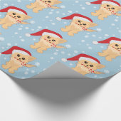 クリスマスの子犬 ラッピングペーパー (角)