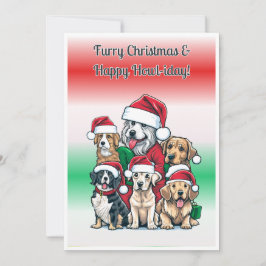 クリスマスの子犬、印刷可能 シーズンカード