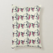 **クリスマスの子犬**背中が赤い枕 アクセントクッション (正面(垂直))