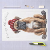 クリスマスの子犬 薄葉紙 (クラフト)