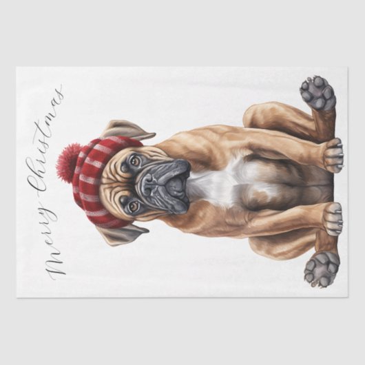 クリスマスの子犬 薄葉紙 (正面)