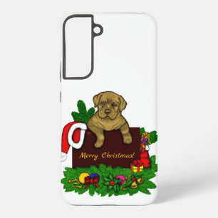クリスマスの子犬 SAMSUNG GALAXY S22+ケース