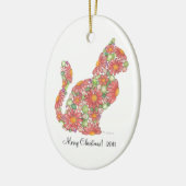 クリスマスの子猫のオーナメント セラミックオーナメント (左)