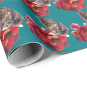 クリスマスの子猫の包装紙 ラッピングペーパー (ロールコーナー)