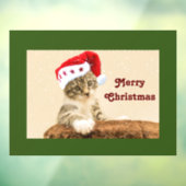 クリスマスの子猫の窓がしがみつく ウィンドウサイン (シート3)