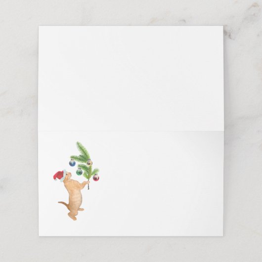 クリスマスの子猫プレイスカード プレイスカード (外部開封)