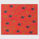 クリスマスの子猫猫のタキシード ラッピングペーパー (フラット)