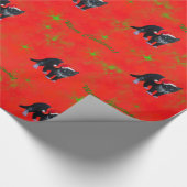 クリスマスの子猫猫のタキシード ラッピングペーパー (コーナー)