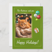 クリスマスの子猫2，ハッピーホリデー，かわいい子猫, 招待状 (正面)