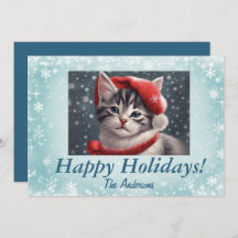 クリスマスの子猫8，ハッピーホリデー，クリスマスカード