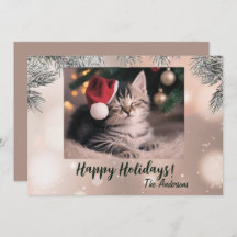 クリスマスの子猫9，ハッピーホリデー，クリスマスカード